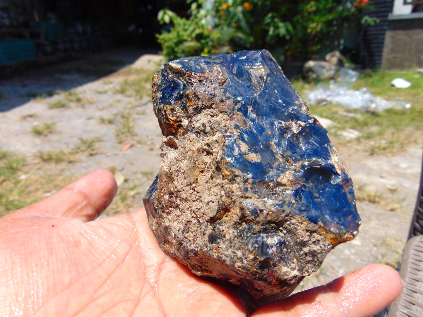 147 gram Rough Raw Indonesian Blue Amber for Healing RBAR92