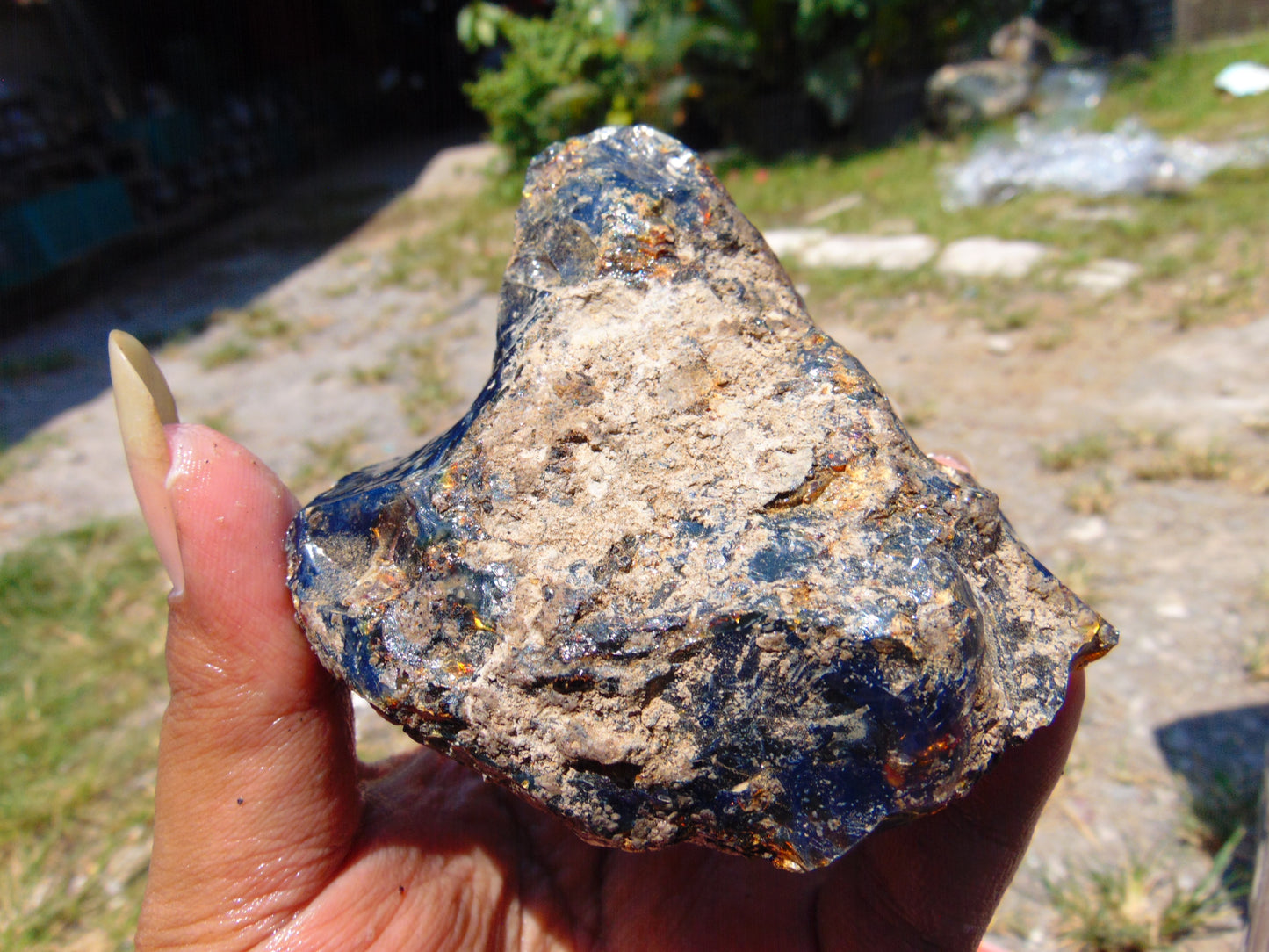 147 gram Rough Raw Indonesian Blue Amber for Healing RBAR92