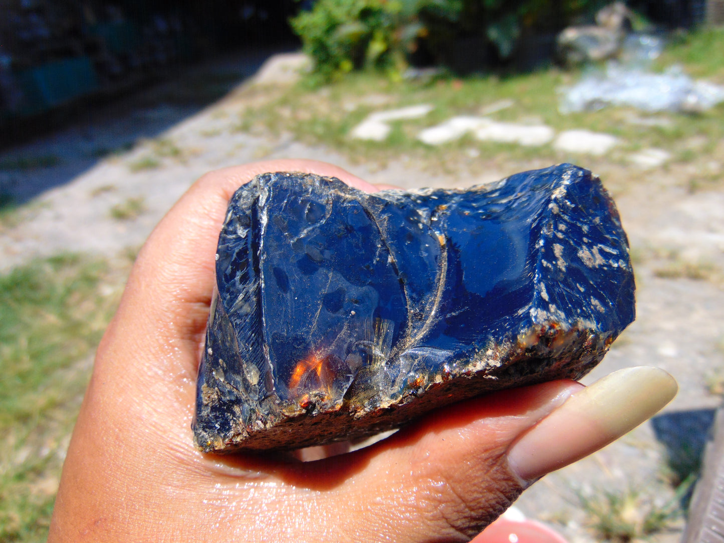 147 gram Rough Raw Indonesian Blue Amber for Healing RBAR92