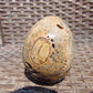 158 gr Shaped Egg - 80x60 mm Indonesia Aromatic Perfumed Yellow Cream Amber , Natural Stone Egg, Unique Home & Altar Decor 26CTL9