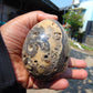 158 gr Shaped Egg - 80x60 mm Indonesia Aromatic Perfumed Yellow Cream Amber , Natural Stone Egg, Unique Home & Altar Decor 26CTL9