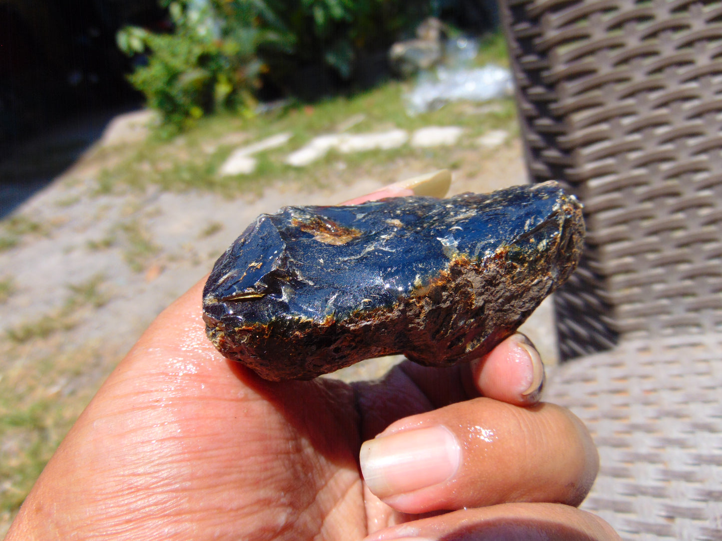 35 gram Rough Raw Indonesian Blue Amber for Healing RBAR78