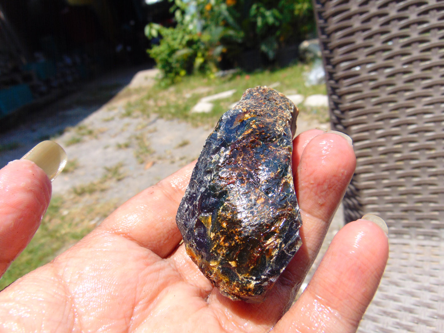 35 gram Rough Raw Indonesian Blue Amber for Healing RBAR78
