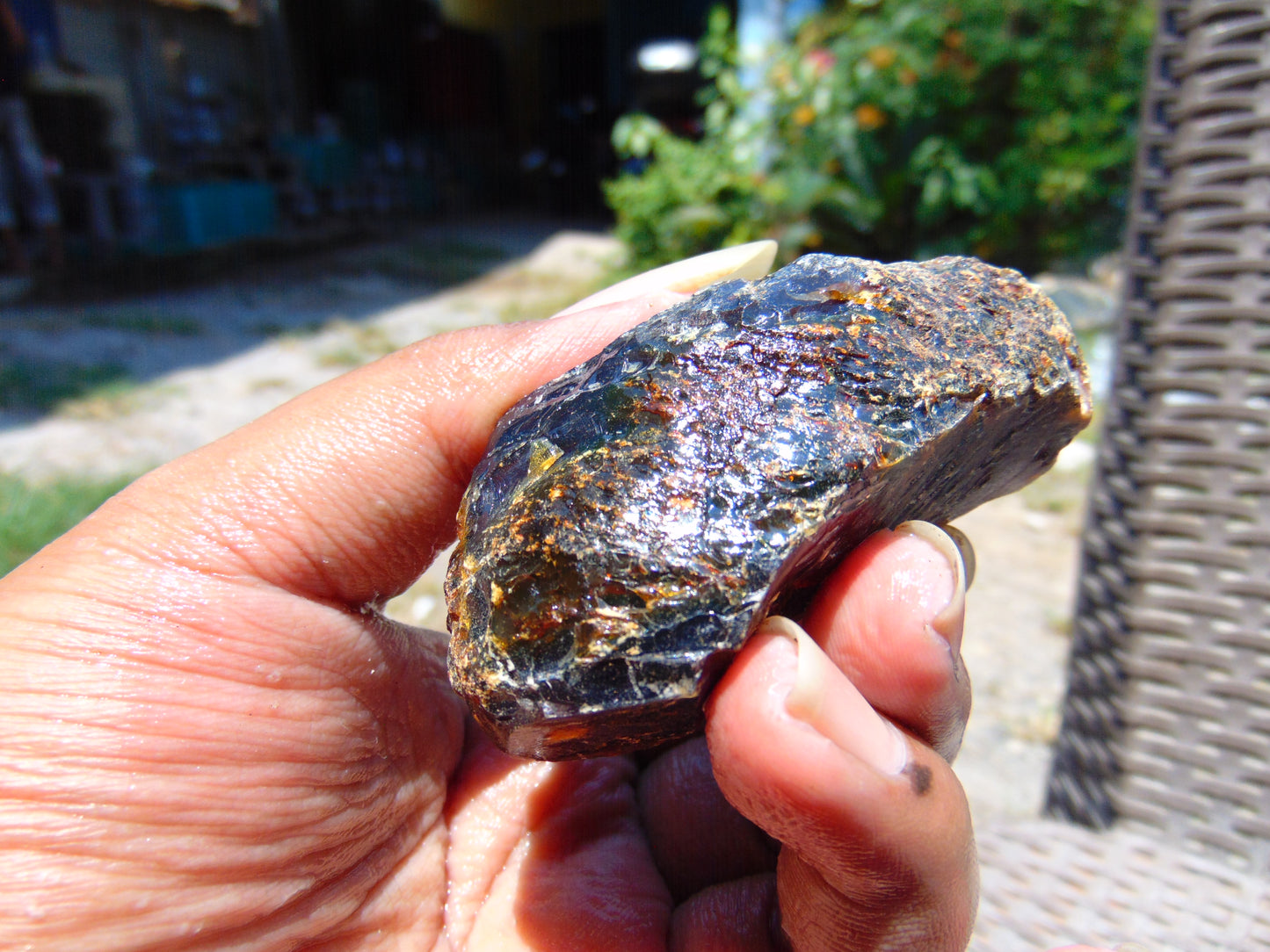 35 gram Rough Raw Indonesian Blue Amber for Healing RBAR78
