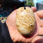 66 gr Genuine Natural Indonesian Aromatic Perfumed Yellow Amber Big Pendant 26CPX27