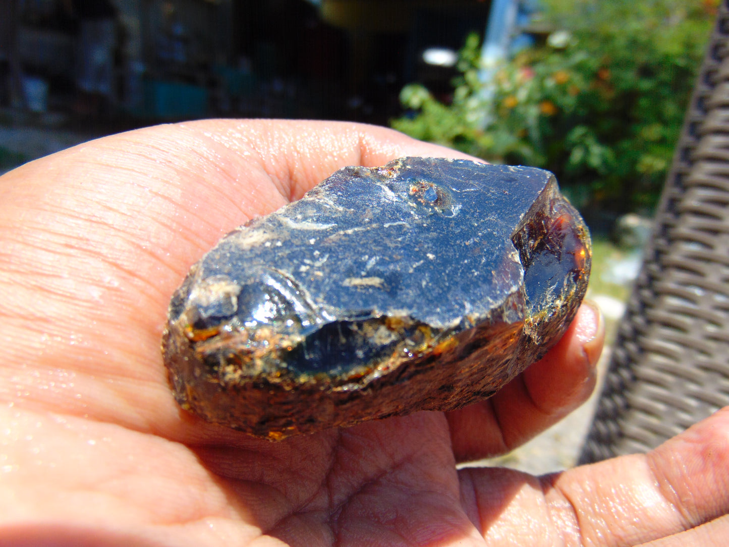 35 gram Rough Raw Indonesian Blue Amber for Healing RBAR78