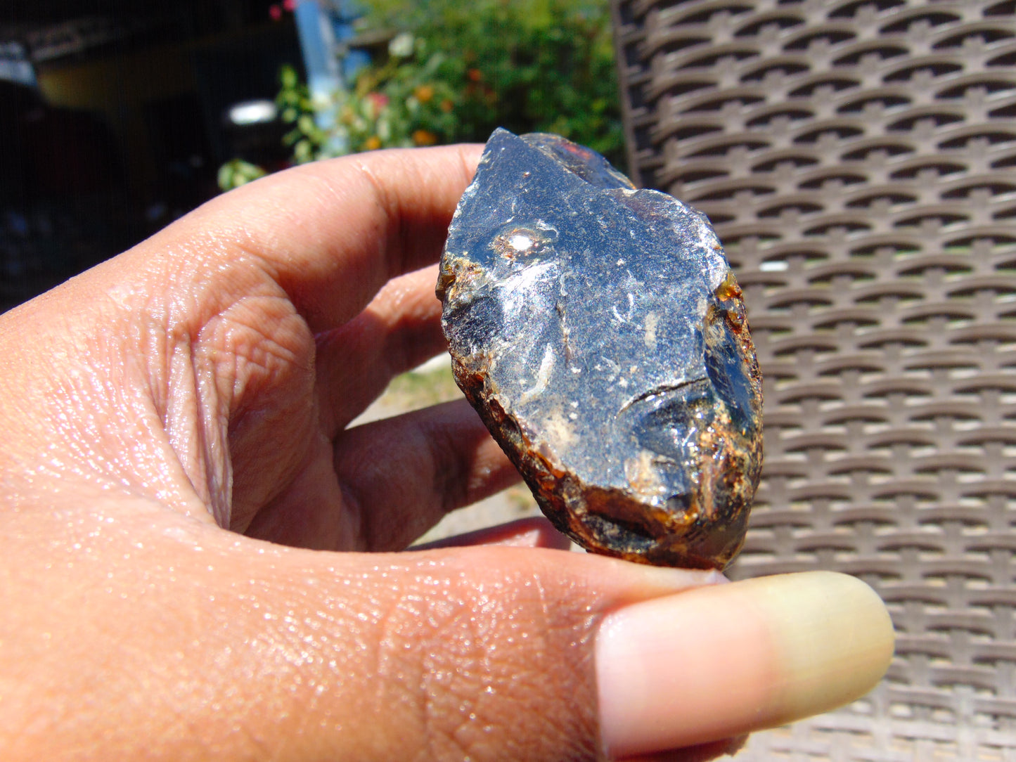 35 gram Rough Raw Indonesian Blue Amber for Healing RBAR78