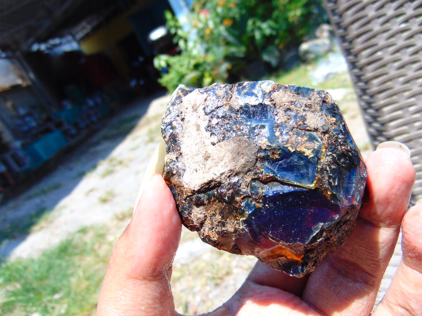 77 gram Rough Raw Indonesian Blue Amber for Healing RBAR57