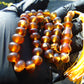 25 gr Hand Tasbih 33+2 Beads 8 mm Indonesian Blue Red Amber for Healing 26TBS850