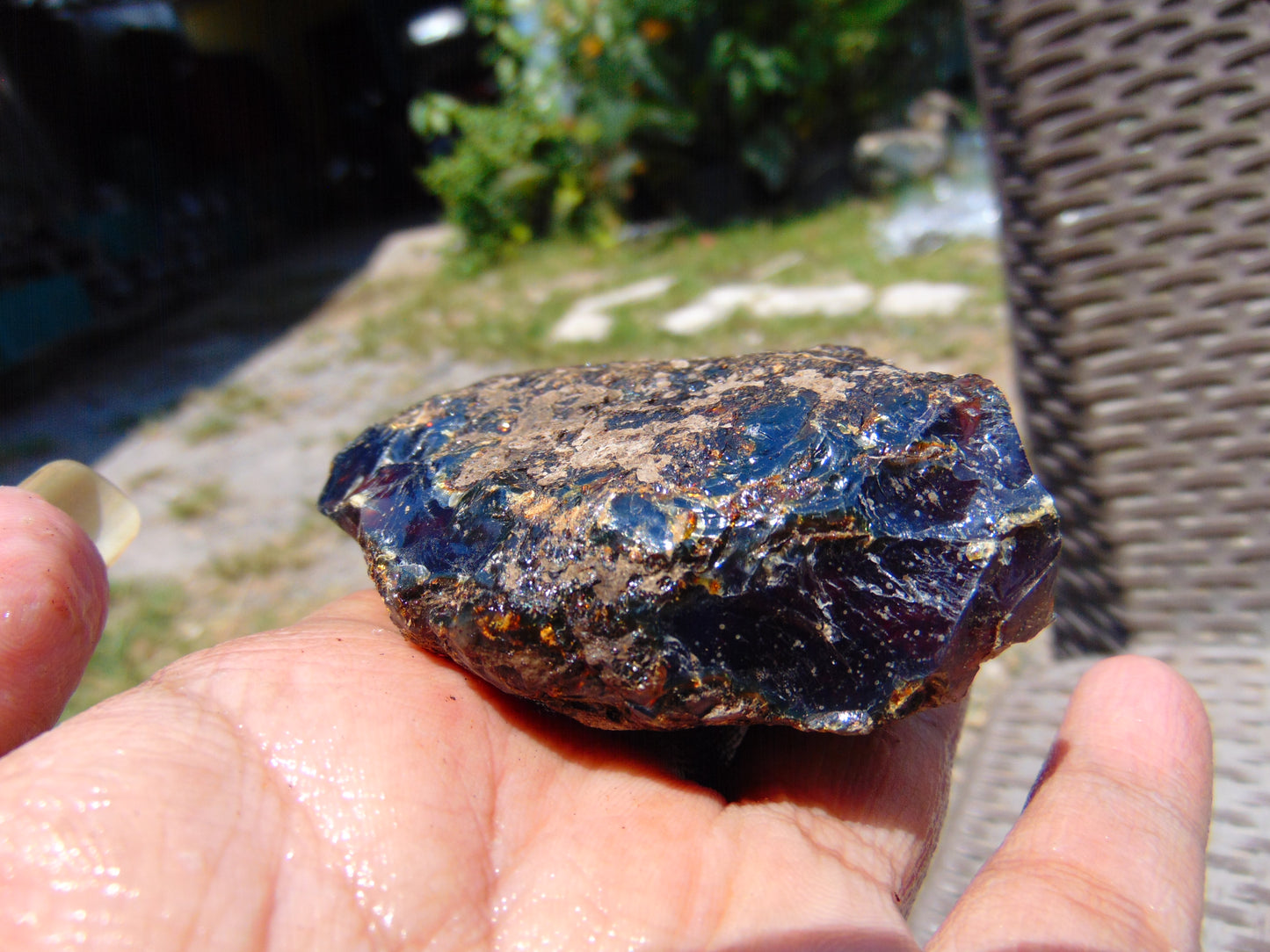 77 gram Rough Raw Indonesian Blue Amber for Healing RBAR57