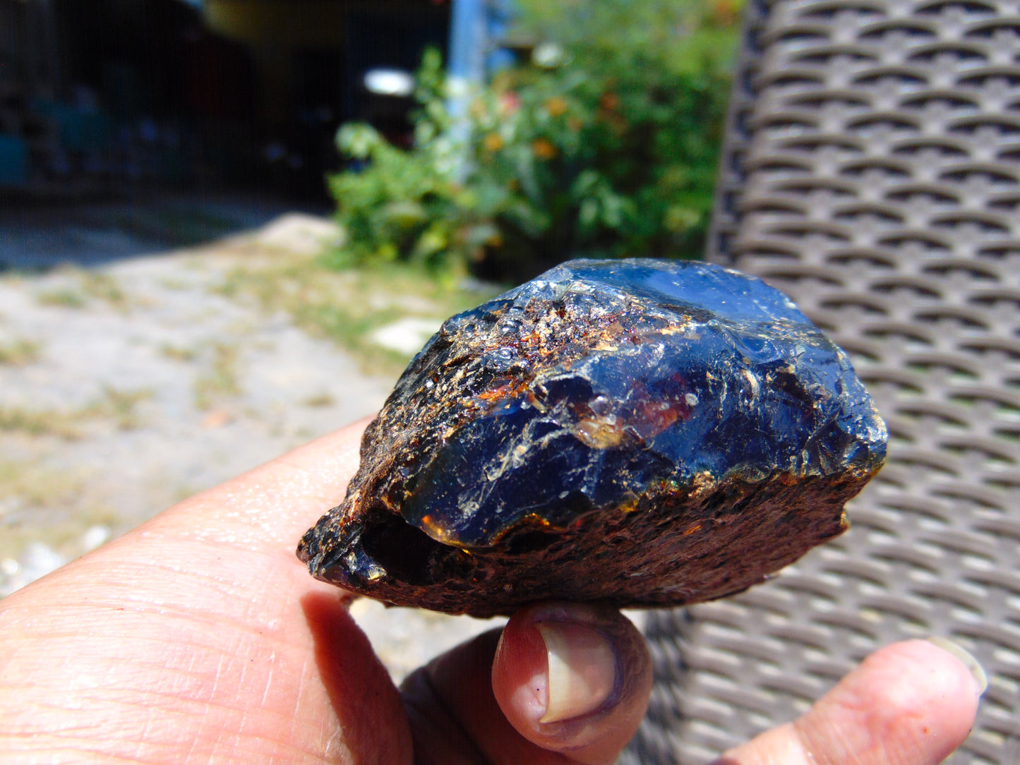 77 gram Rough Raw Indonesian Blue Amber for Healing RBAR57