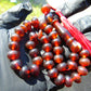 23gr Hand Tasbih 33+2 Beads 8 mm Indonesian Cherry Red Amber for Healing 26TBS48