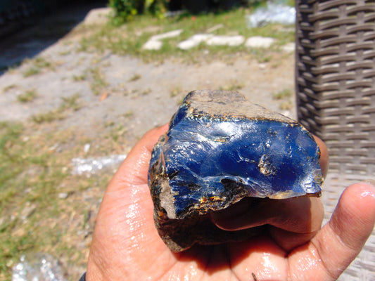 100 gram Rough Raw Indonesian Blue Amber for Healing RBAR46