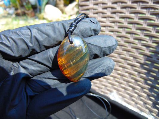6 gram Pendant Indonesian Green Amber for Healing PBY590