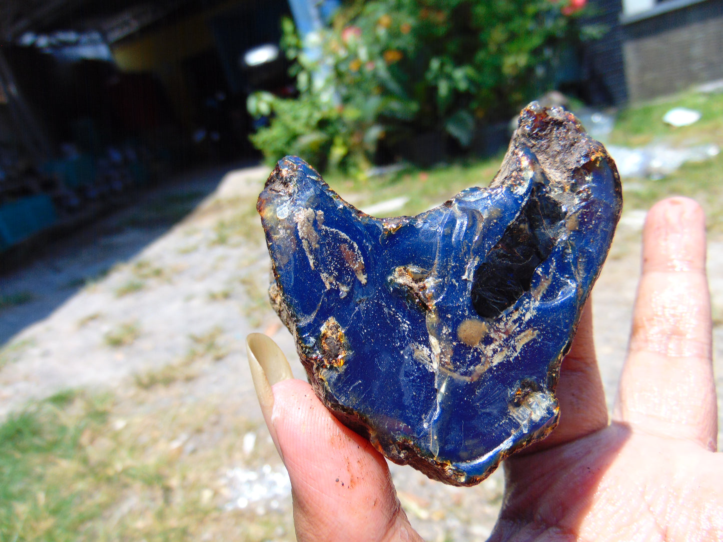 100 gram Rough Raw Indonesian Blue Amber for Healing RBAR46