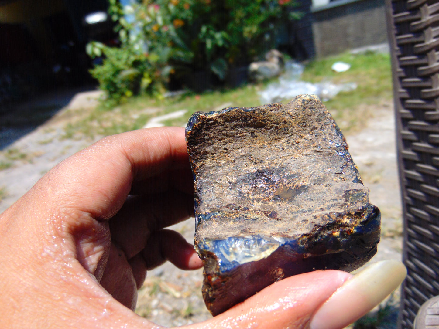 100 gram Rough Raw Indonesian Blue Amber for Healing RBAR46