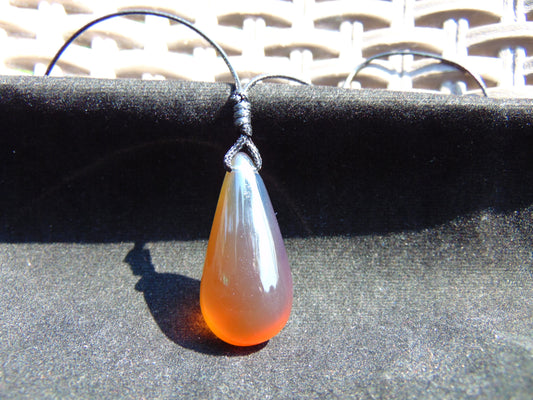 6 gram Teardrop Pendant Indonesian Red Blue Amber for Healing PBN579