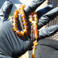 25gr Hand Tasbih 33+2 Beads 8 mm Indonesian Yellow Blue Amber for Healing 26TBS44