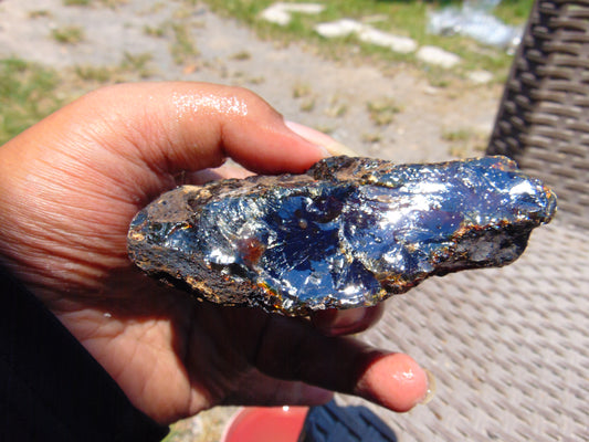 55 gram Rough Raw Indonesian Blue Amber for Healing RBAR68