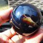 100 gr Shaped Ball Sphere 57 mm Indonesian Blue Amber for Healing AJ1057