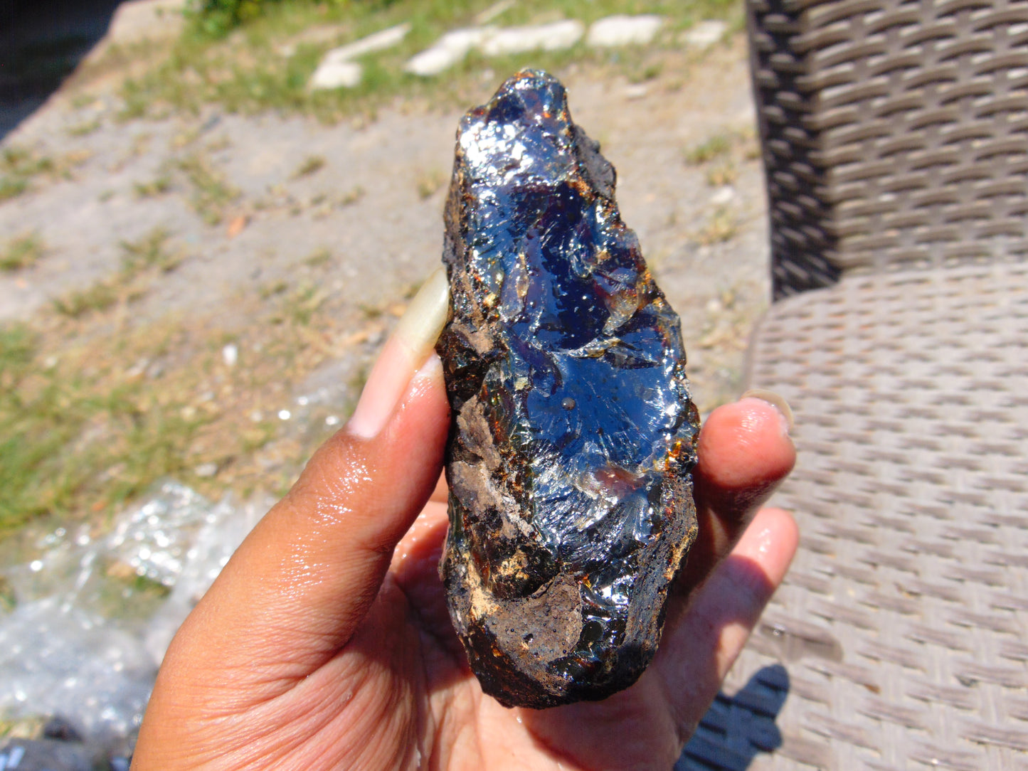 55 gram Rough Raw Indonesian Blue Amber for Healing RBAR68