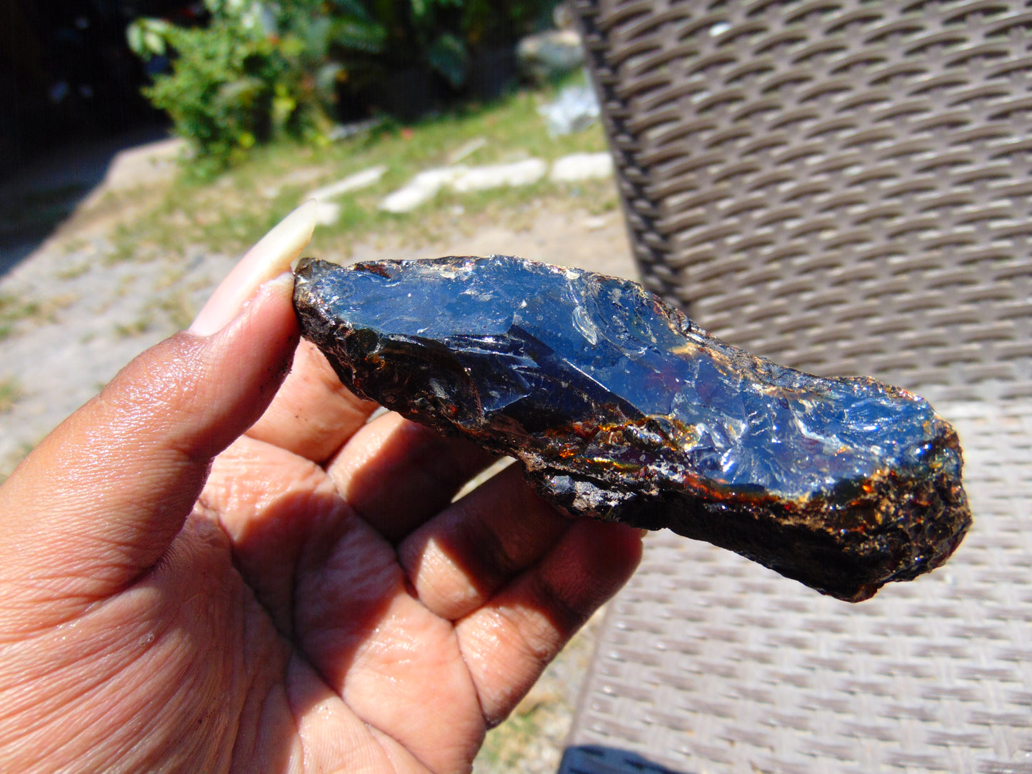 55 gram Rough Raw Indonesian Blue Amber for Healing RBAR68