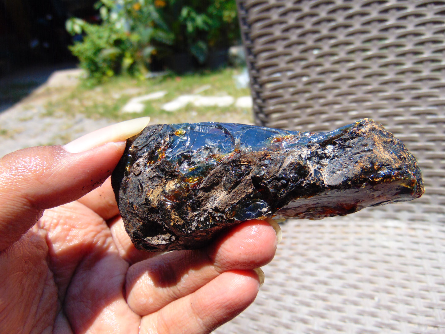 55 gram Rough Raw Indonesian Blue Amber for Healing RBAR68
