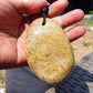 68 gr Genuine Natural Indonesian Aromatic Perfumed Yellow Amber Big Pendant 26CPX36
