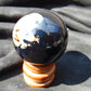 84 gr Shaped Ball Sphere 53 mm Indonesian Black Blue Amber for Healing AJ1050