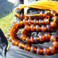 24 gr Hand Tasbih 33+2 Beads 8 mm Indonesian Blue Red Amber for Healing 26TBS41