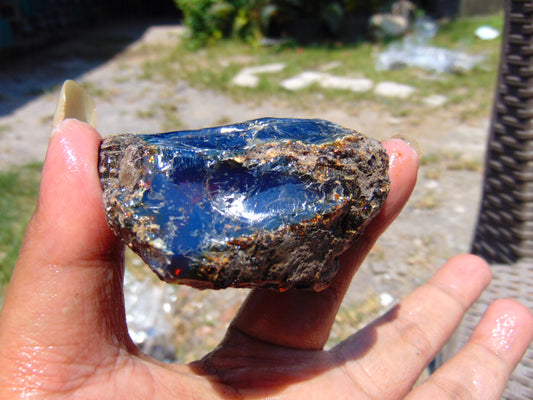 50 gram Rough Raw Indonesian Blue Amber for Healing RBAR48