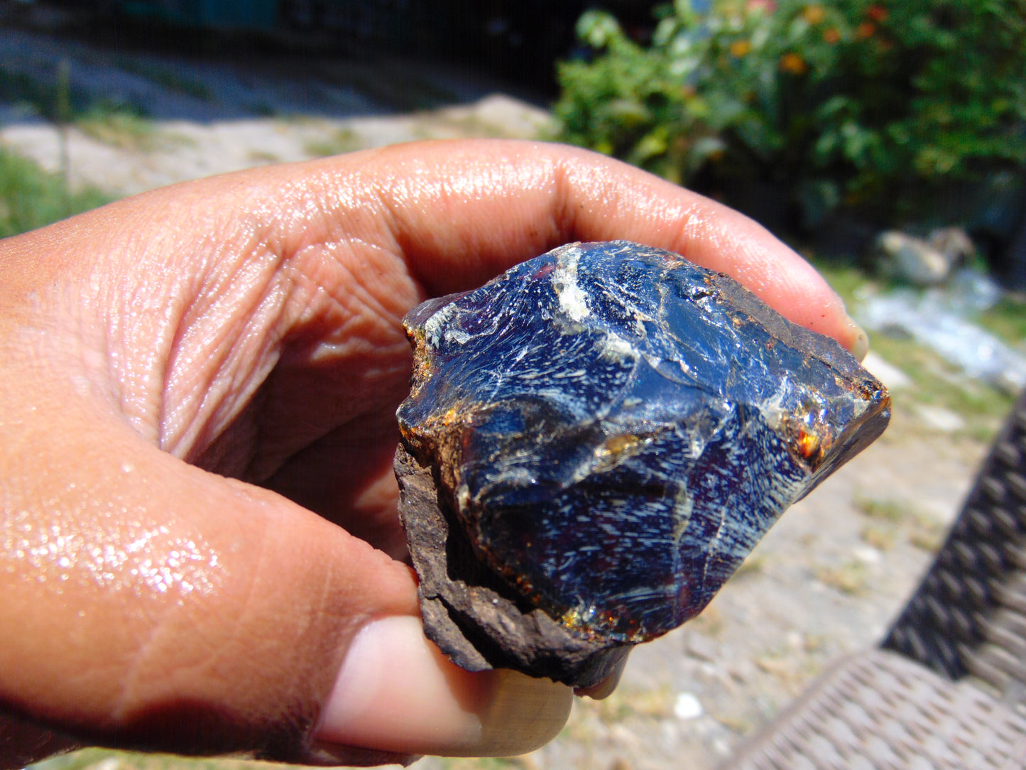 31 gram Rough Raw Indonesian Blue Amber for Healing RBAR87