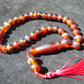 19 gr Hand Tasbih 33+2 Beads 8 mm Indonesian Bluish Red Amber for Healing 26TBS34