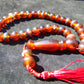 19 gr Hand Tasbih 33+2 Beads 8 mm Indonesian Bluish Red Amber for Healing 26TBS34