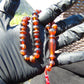 19 gr Hand Tasbih 33+2 Beads 8 mm Indonesian Bluish Red Amber for Healing 26TBS34