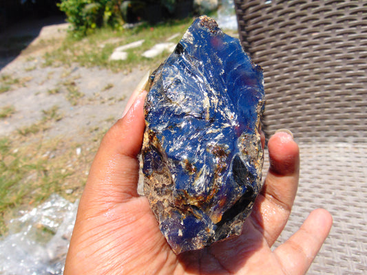 105 gram Rough Raw Indonesian Blue Amber for Healing RBAR17