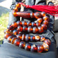 19 gr Hand Tasbih 33+2 Beads 8 mm Indonesian Bluish Red Amber for Healing 26TBS34