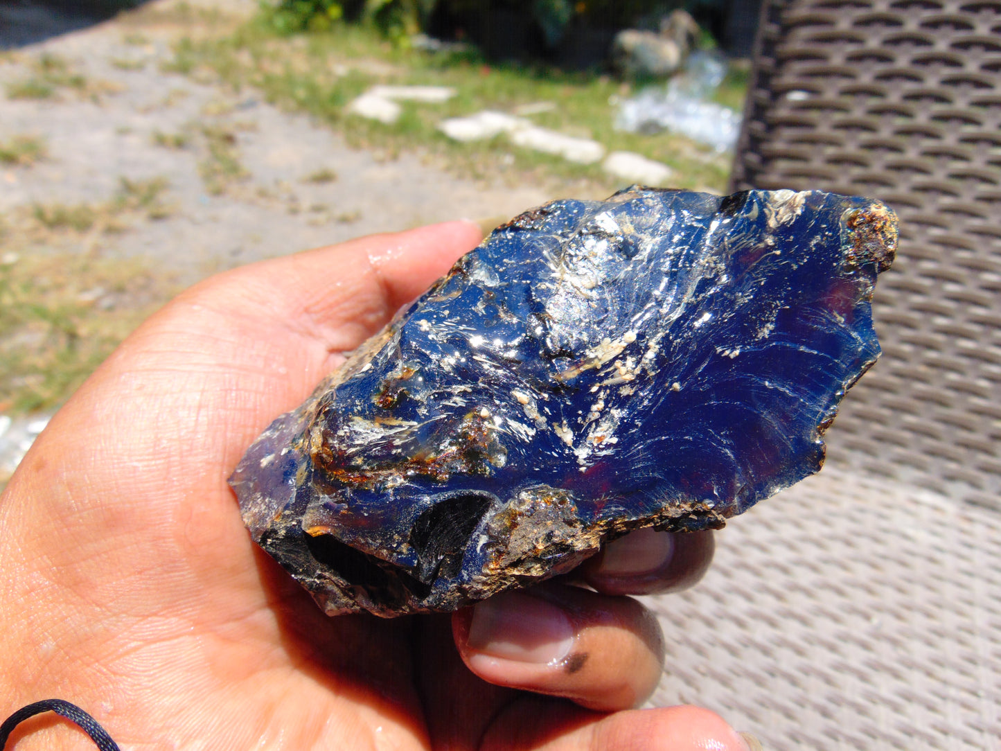105 gram Rough Raw Indonesian Blue Amber for Healing RBAR17