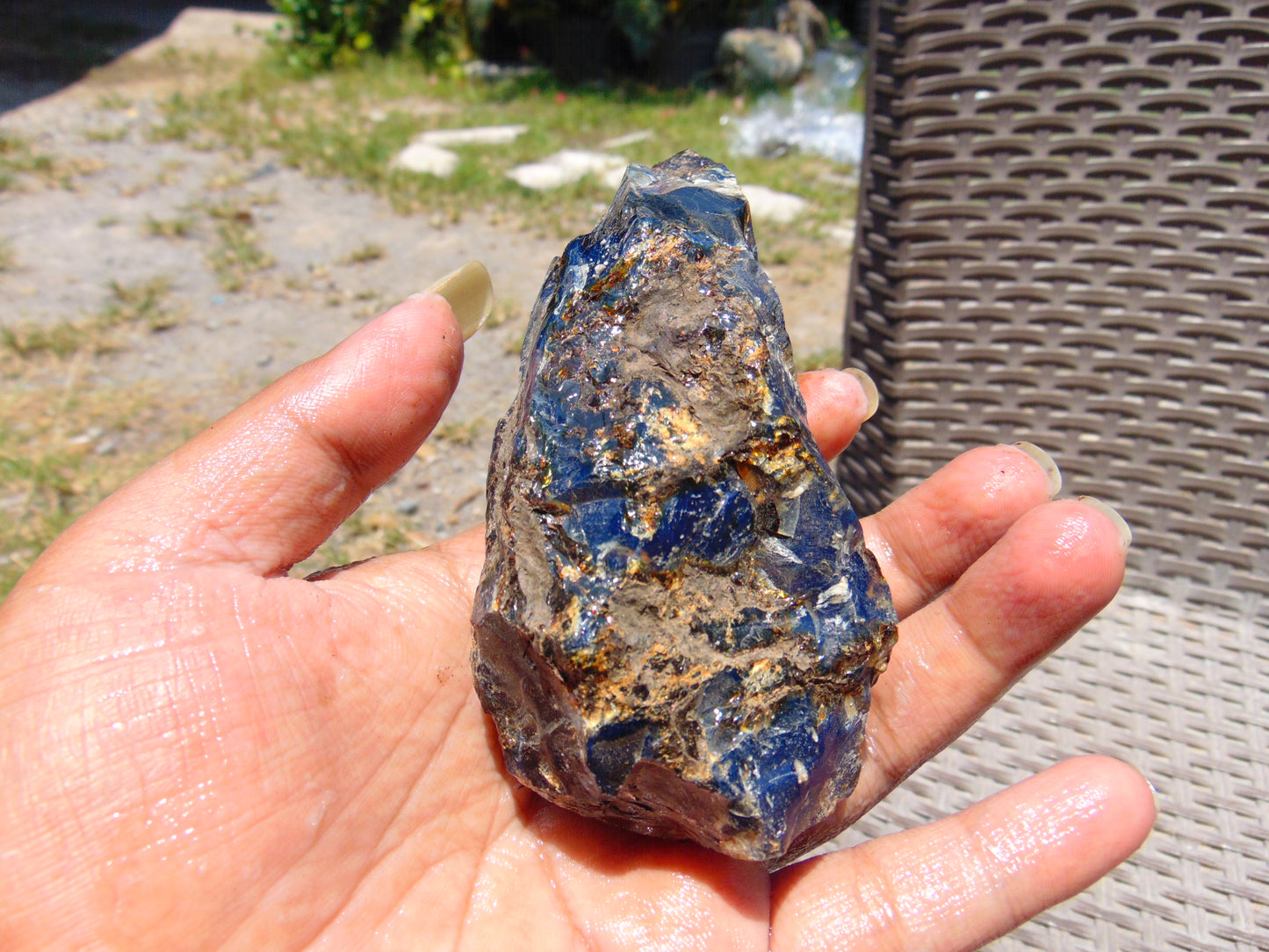 105 gram Rough Raw Indonesian Blue Amber for Healing RBAR17