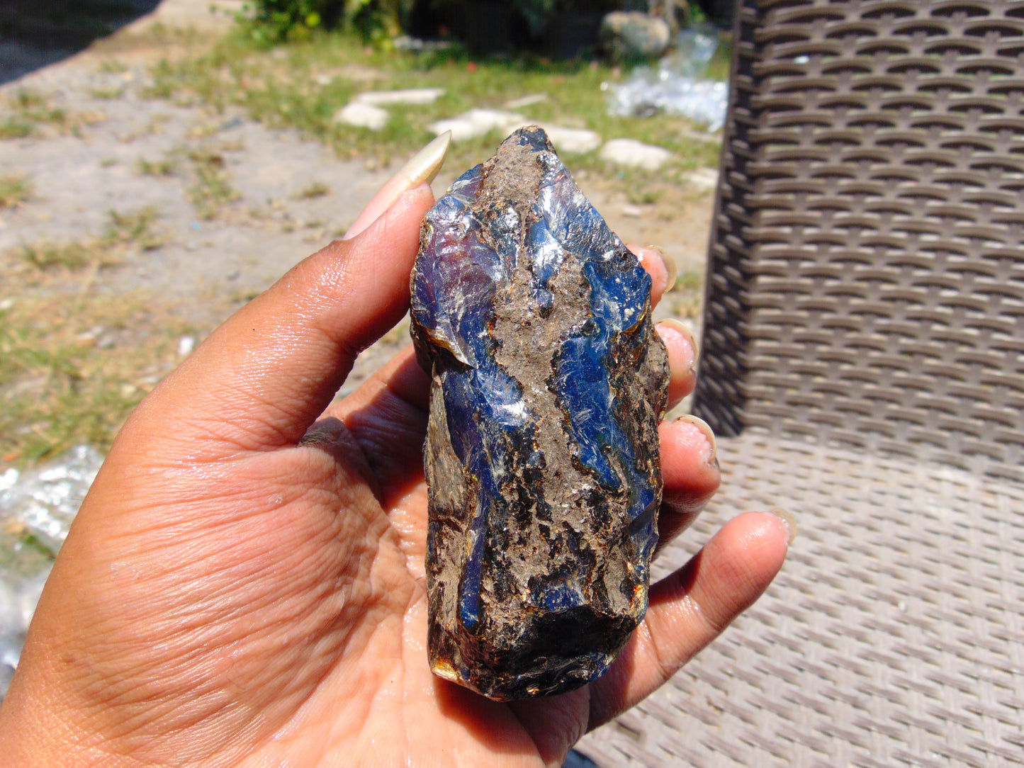 105 gram Rough Raw Indonesian Blue Amber for Healing RBAR17
