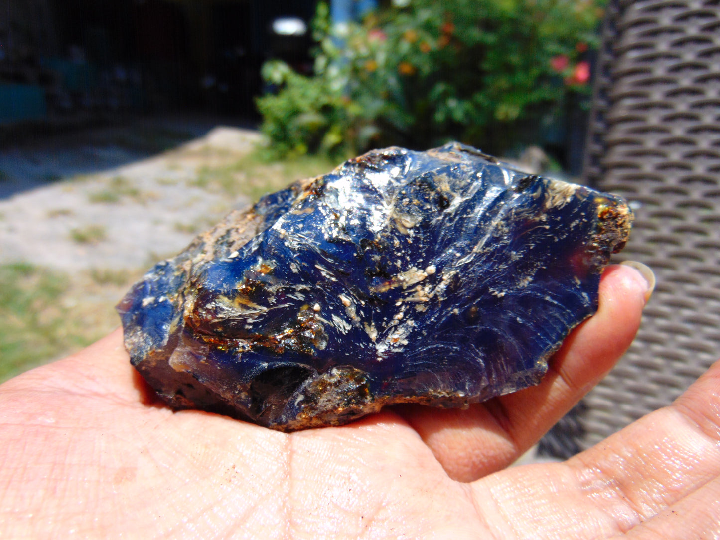 105 gram Rough Raw Indonesian Blue Amber for Healing RBAR17