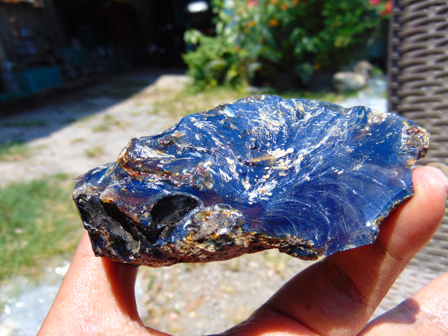 105 gram Rough Raw Indonesian Blue Amber for Healing RBAR17