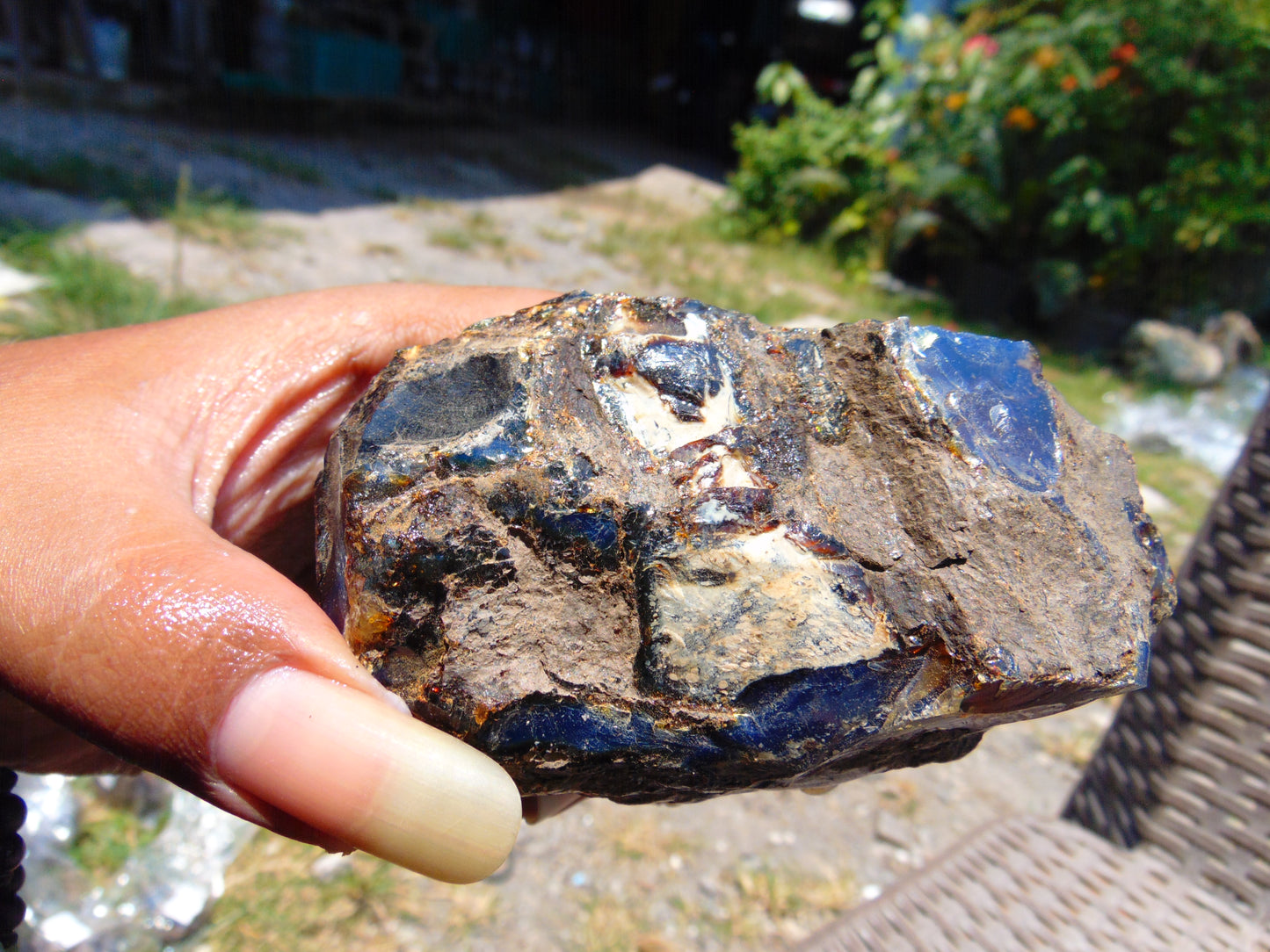 105 gram Rough Raw Indonesian Blue Amber for Healing RBAR17