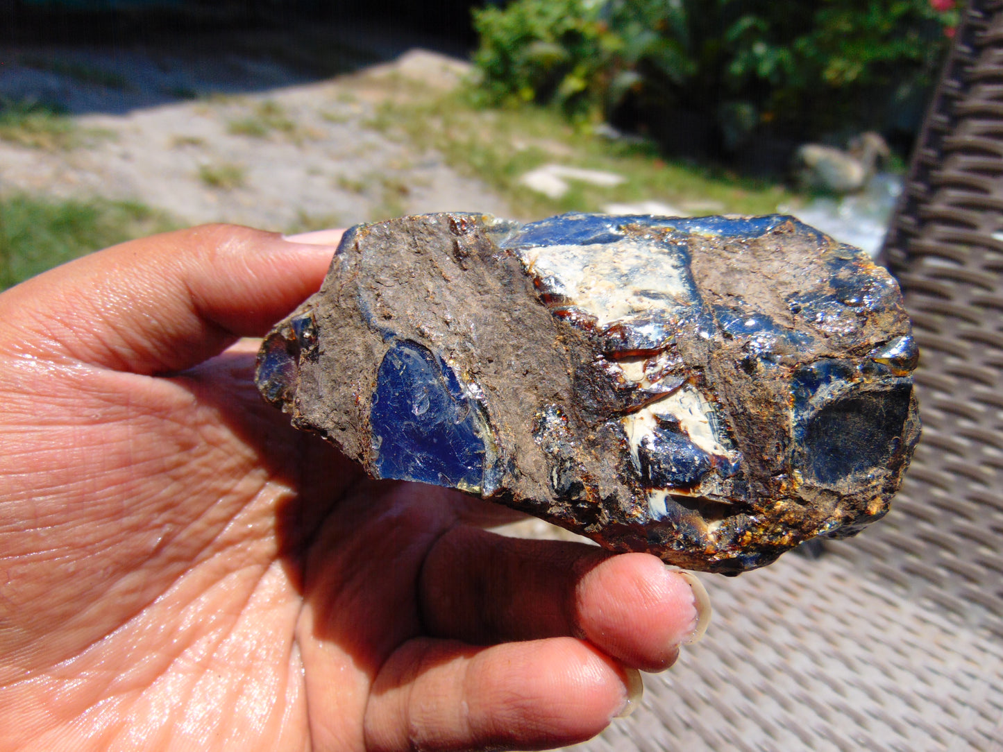 105 gram Rough Raw Indonesian Blue Amber for Healing RBAR17
