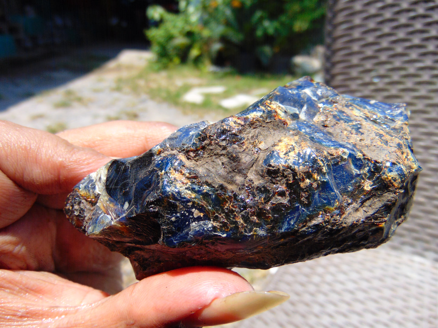 105 gram Rough Raw Indonesian Blue Amber for Healing RBAR17