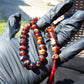 22 gr Hand Tasbih 33+2 Beads 8 mm Indonesian white Red Amber for Healing 26TBS38