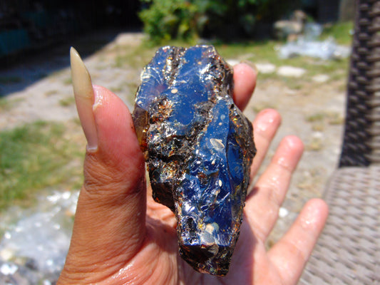 34 gram Rough Raw Indonesian Blue Amber for Healing RBAR31