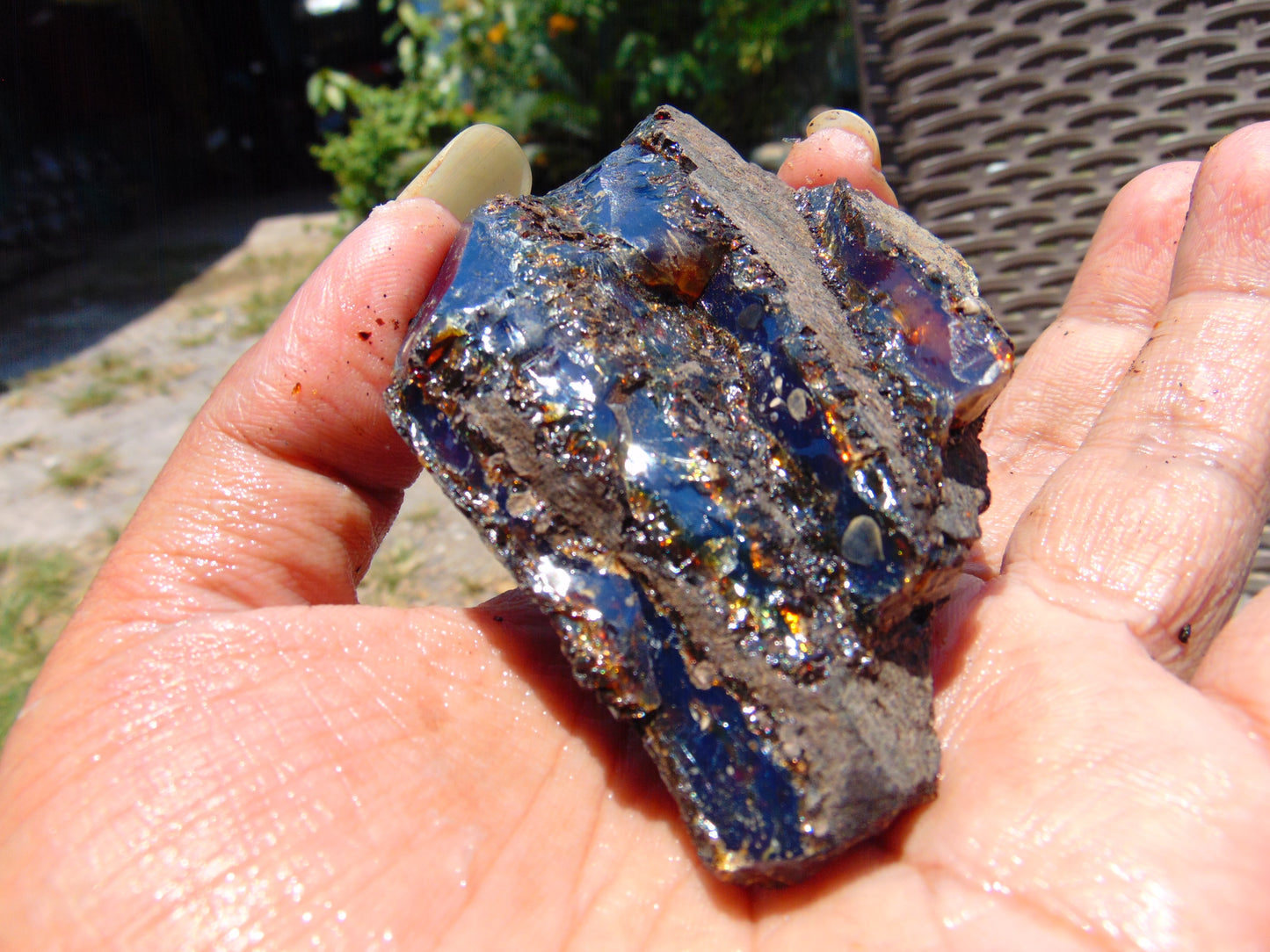 34 gram Rough Raw Indonesian Blue Amber for Healing RBAR31