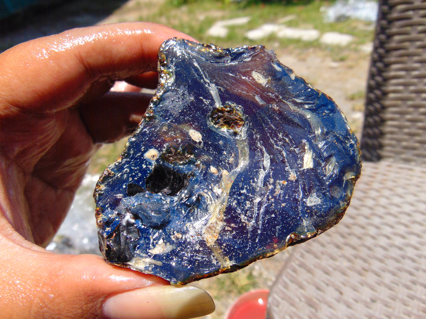 83 gram Rough Raw Indonesian Blue Amber for Healing RBAR19