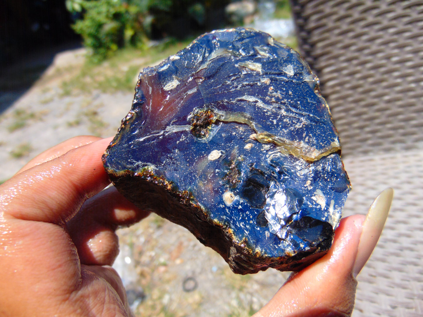 83 gram Rough Raw Indonesian Blue Amber for Healing RBAR19